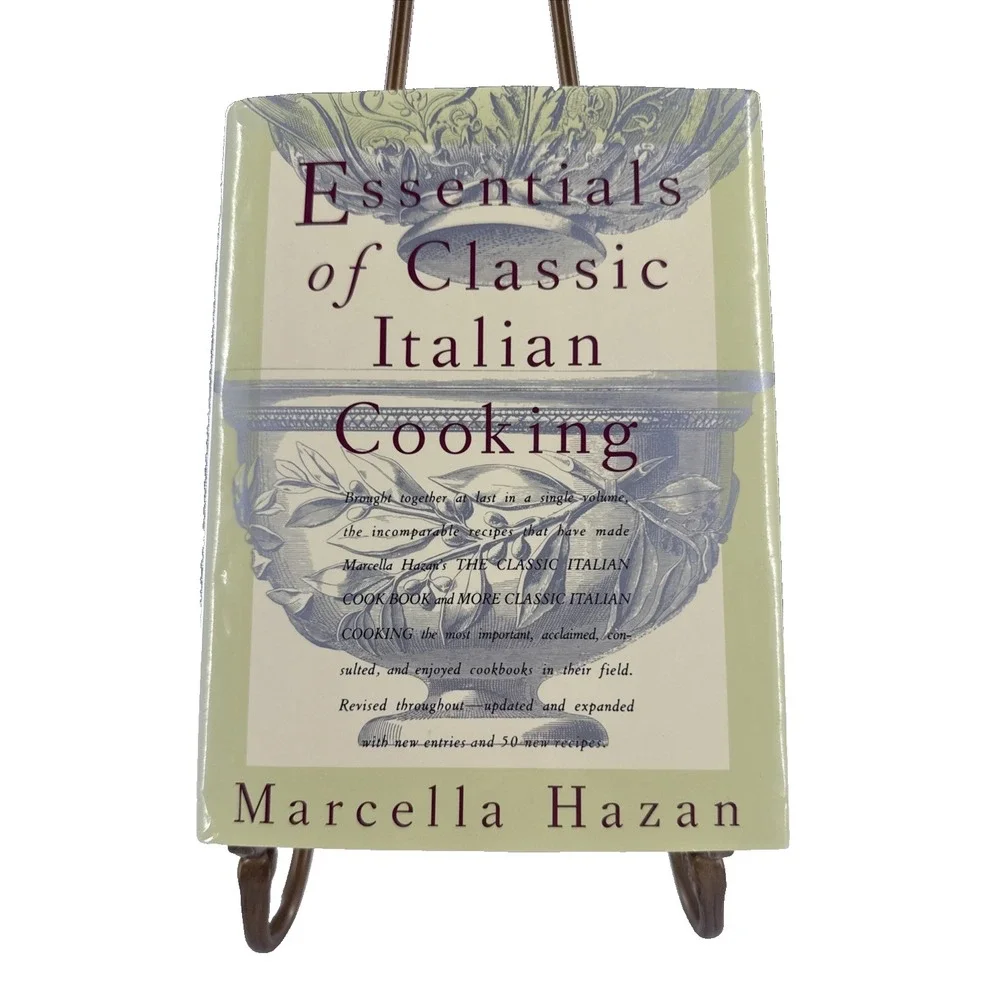 Marcella Hazan Essentials of Classic‎ Italian Cooking 1992 HC DJ Cookbook